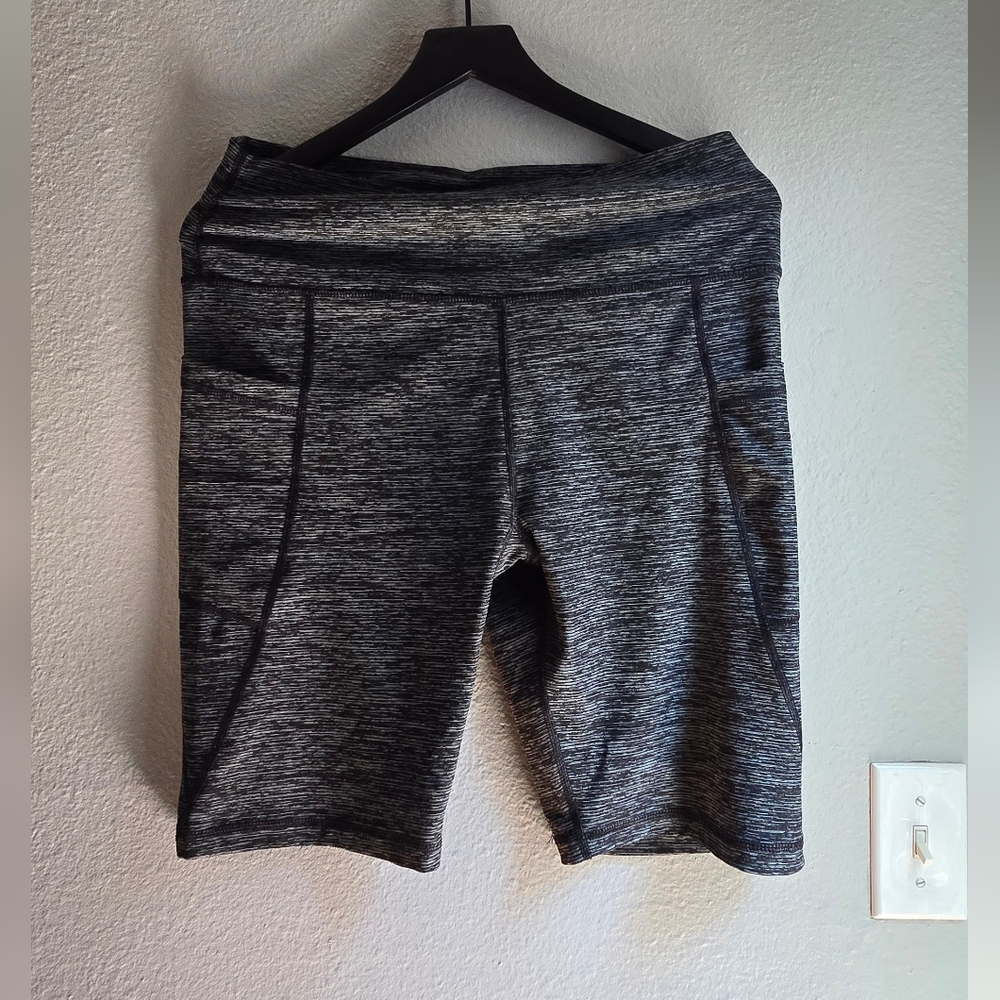Gray Striped Biker Shorts - Scorpio Sol - XL